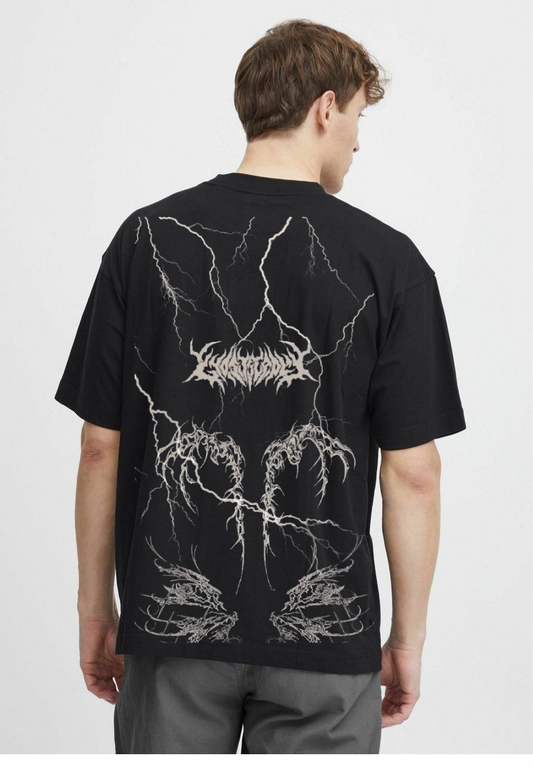 "Dark Voltage Oversized T-Shirt – Electric Back Print"